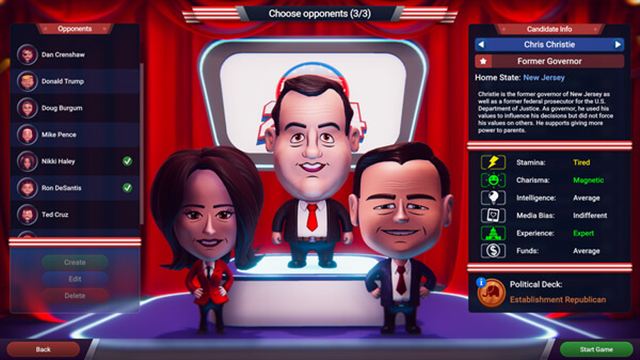 Hình ảnh trong game The Political Machine 2024 J.D Vance-SKIDROW
