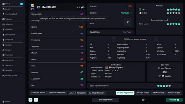 Hình ảnh trong game Teamfight Manager 2 Early Access