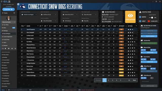 Hình ảnh trong game Draft Day Sports College Basketball 2025-TENOKE